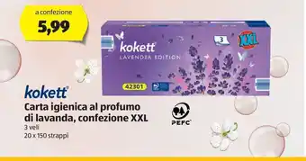 ALDI Carta igienica al profumo di lavanda, confezione xxl offerta