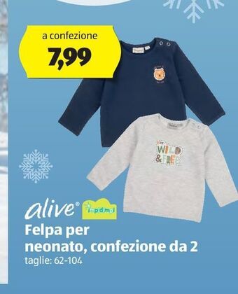 Felpa per neonato, confezione da 2