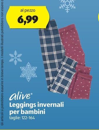 ALDI Leggings invernali per bambini offerta