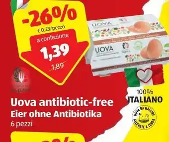 ALDI Uova antibiotic-free offerta