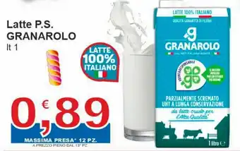 Sidis Granarolo Latte P.S. 1 lt offerta
