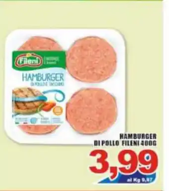 Gros Hamburger Di Pollo Fileni 400 g offerta