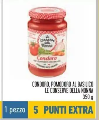 Conad Condoro, Pomodoro Al Basilico Le Conserve Della Nonna 350 g offerta