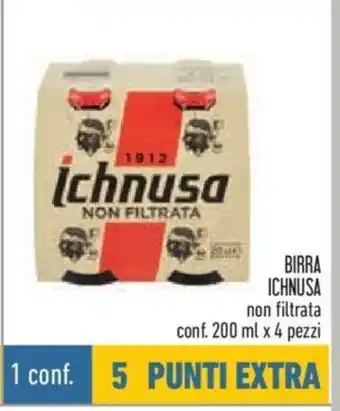 Conad Birra Ichinusa non filtrata conf. 200 ml x 4 pezzi offerta