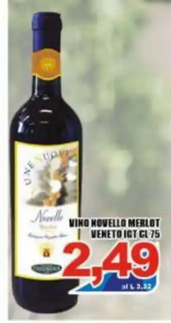 Gros Vino Novello Merlot Veneto IGT Cl 75 offerta