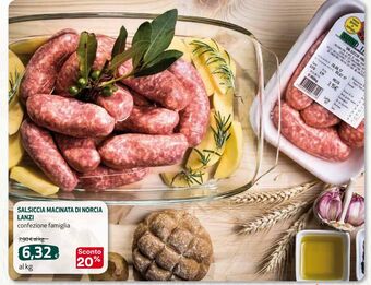 Coop Salsiccia macinata di norcia lanzi offerta