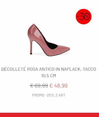 Primadonna Decollete rosa antico in naplack offerta