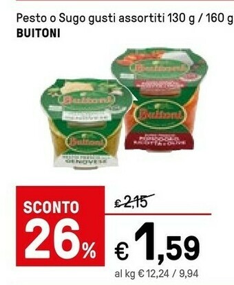 Iper La Grande Buitoni Pesto offerta