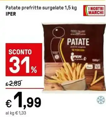 Iper La Grande Iper Patate Prefritte Surgelate 1,5 Kg offerta