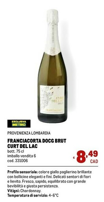 Metro Franciacorta Prosecco offerta
