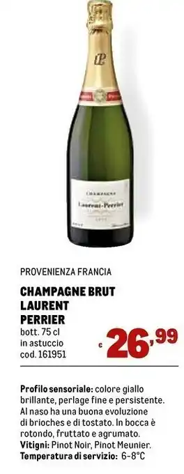 Metro Blanc Champagne offerta
