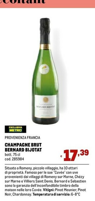 Metro Brut Champagne offerta