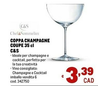 Metro Champagne offerta