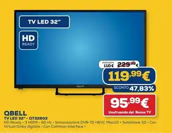Qbell TV LED 32" - QT32B03