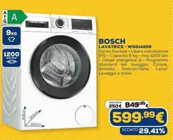 PrestoFresco Bosch Lavatrice - WGG14209 offerta