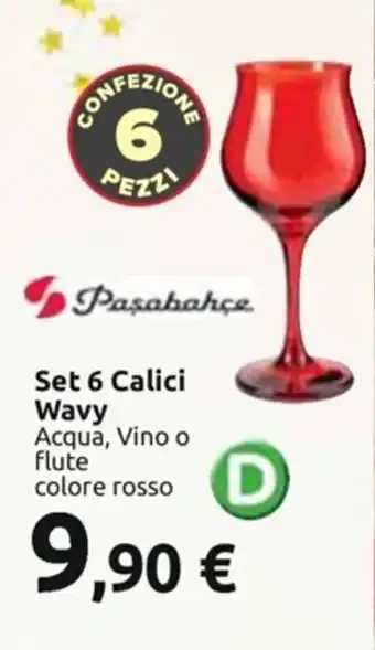 Pasabahce Set 6 Calici Wavy