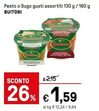 Iper La Grande Buitoni Pesto offerta