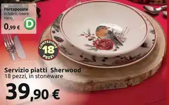 Esselunga Servizio piatti Sherwood 18 pezzi offerta