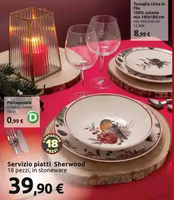 Esselunga Tovaglia tinta in filo 100% cotone mis 140x180 cm offerta