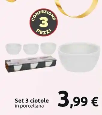 Esselunga Set 3 ciotole offerta