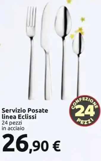 Esselunga Servizio Posate linea Eclissi 24 pezzi offerta