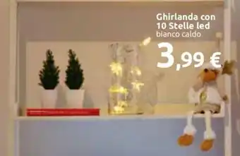 Esselunga Ghirlanda con 10 Stelle led offerta