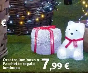 Orsetto luminoso o Pacchetto regalo luminoso