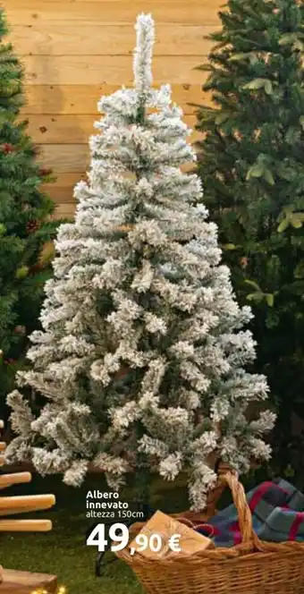 Esselunga Albero innevato 150cm offerta