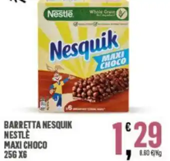 Eurospar Nestlé Nesquik Maxi Choco Barretta 25g x6 offerta