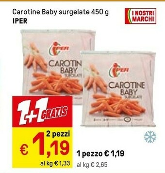 Iper La Grande Iper Carotine Baby Surgelate offerta
