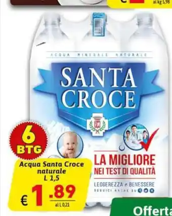 Ipercarni Acqua Santa Croce naturale 1,5 L 6 BTG offerta