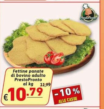 Ipercarni Fettine panate di bovino adulto Presto Pronto al kg offerta