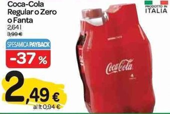 Carrefour Express Coca-Cola Regular o Zero o Fanta 2,64 l offerta