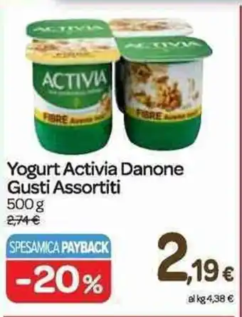 Carrefour Express Danone Yogurt Activia Gusti Assortiti 500 g offerta