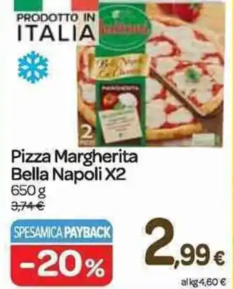 Carrefour Express Buitoni Bella Napoli Pizza Margherita x2 650 g offerta