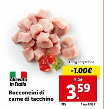 Lidl Bocconcini di carne di tacchino offerta