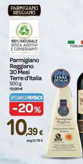 Carrefour Express Terre d'Italia Parmigiano Reggiano 30 Mesi 500 g offerta