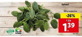 Lidl Spinaci offerta