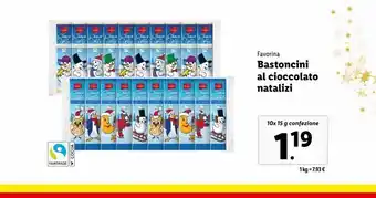 Lidl Bastoncini al cioccolato natalizi offerta