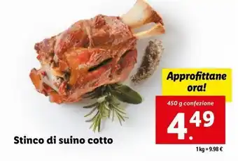 Lidl Stinco di suino cotto offerta