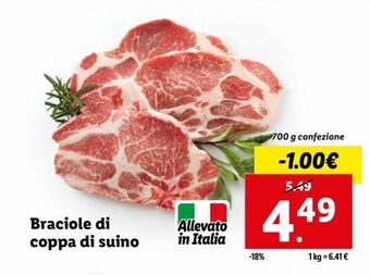 Lidl Braciole di coppa di suino offerta