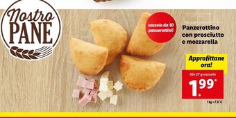 Lidl Panzerottino con prosciutto e mozzarella offerta