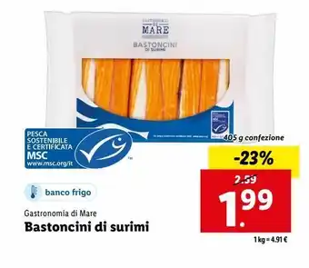 Lidl Bastoncini di surimi offerta