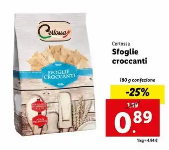 Lidl Sfoglie croccanti offerta