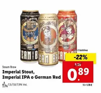 Lidl Imperial stout, imperial ipa o german red offerta