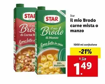 Lidl Il mio brodo carne mista o manzo offerta