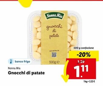 Lidl Gnocchi di patate offerta