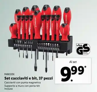 Lidl Set cacciaviti e bit 37 pezzi offerta
