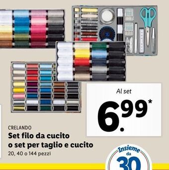 Lidl Set filo da cucito o set per taglio e cucito offerta