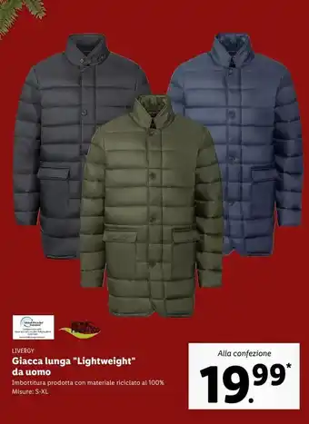 Lidl Giacca lunga 'lightweight' da uomo offerta